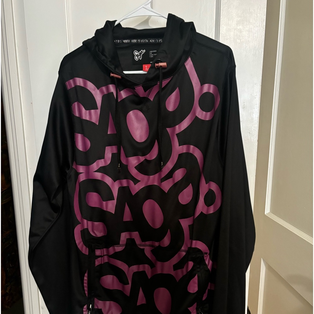 Large Black and Magenta Saga Hoodie